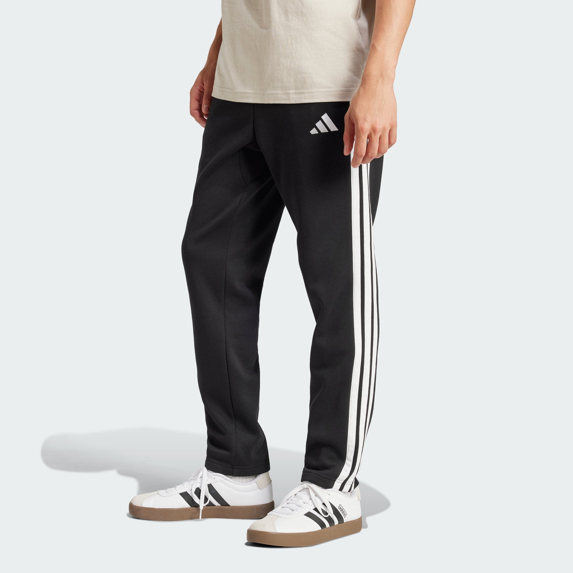 Men's adidas Essentials 3-Stripes Open Hem Fleece Pants