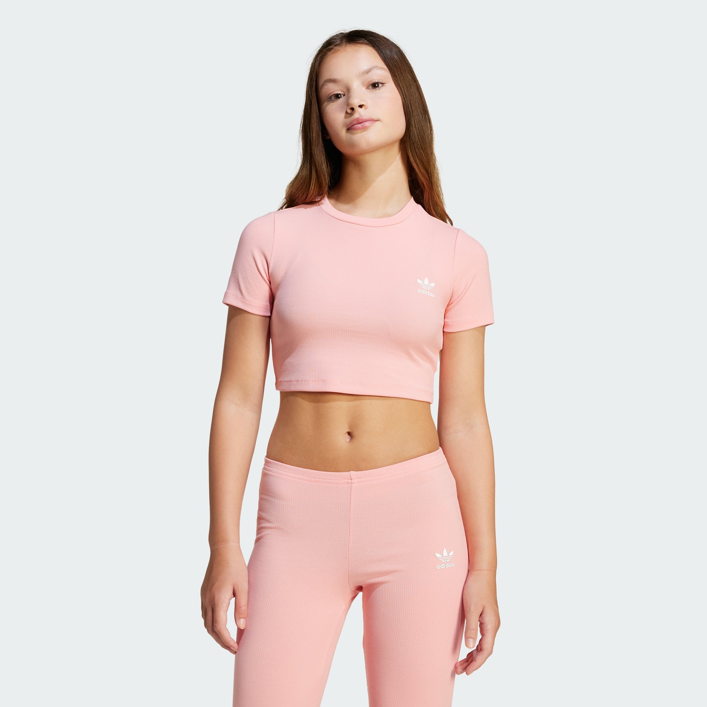 Kids' adidas Ribbed Crop Tee Kids