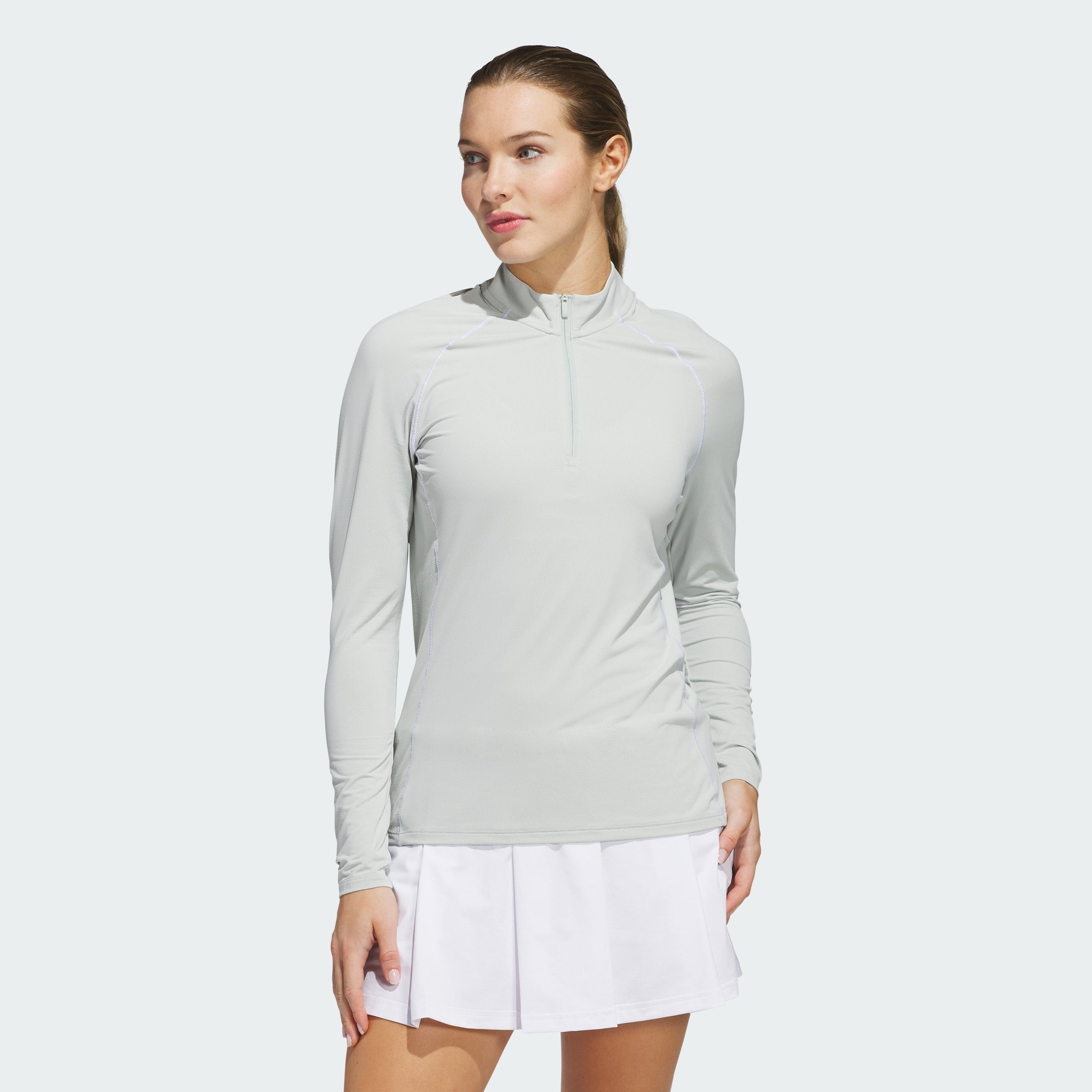 Women's adidas Ultimate365 Solid Quarter-Zip Mock Polo Shirt