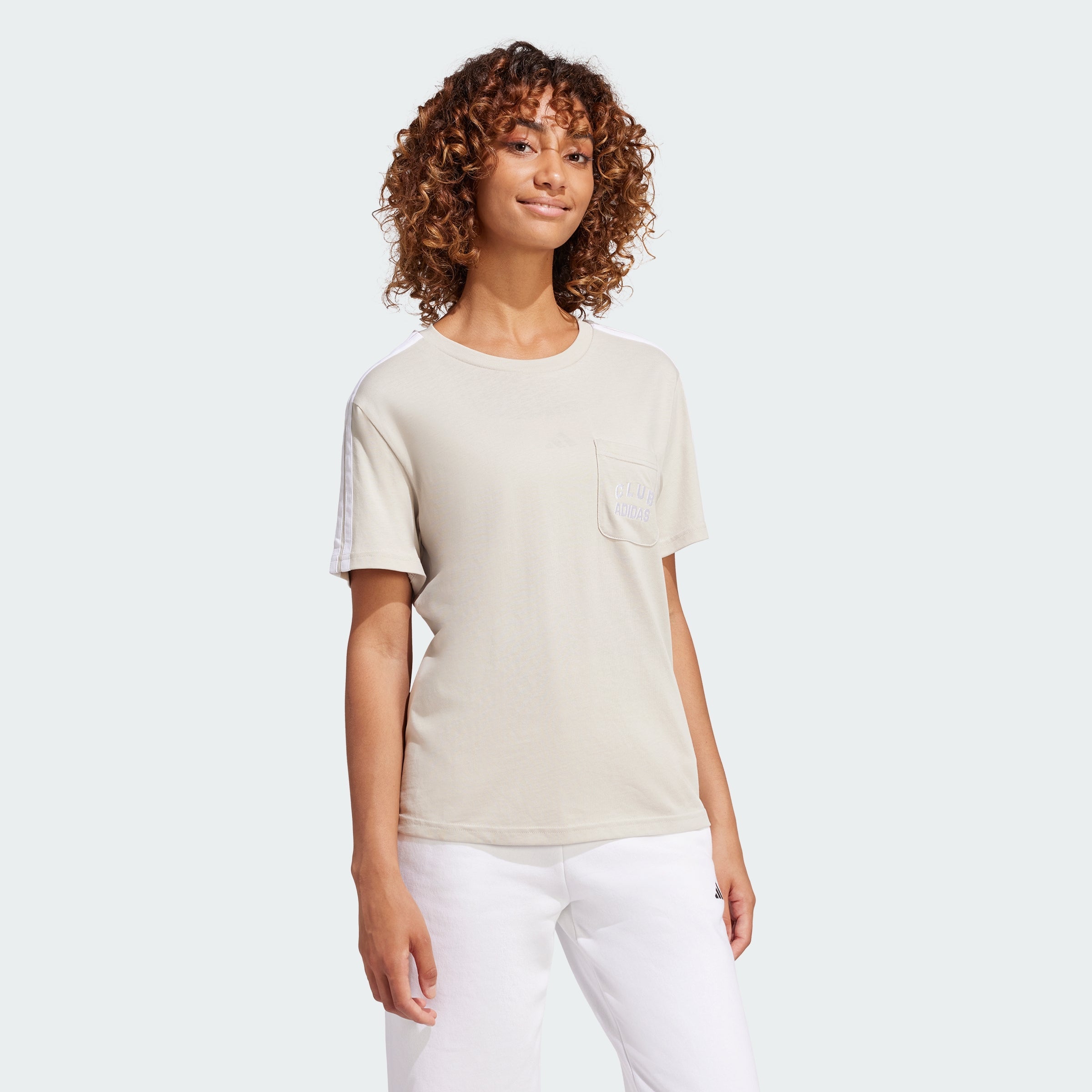 Women's adidas Lounge Soft-Side Pocket Graphic Tee