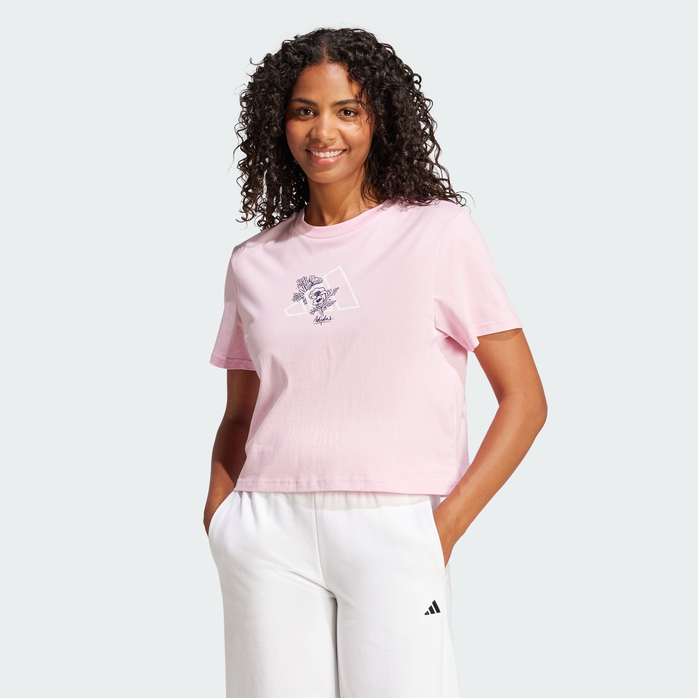 Women's adidas Tech Illustrate Graphic Loose Fit Crop Tee