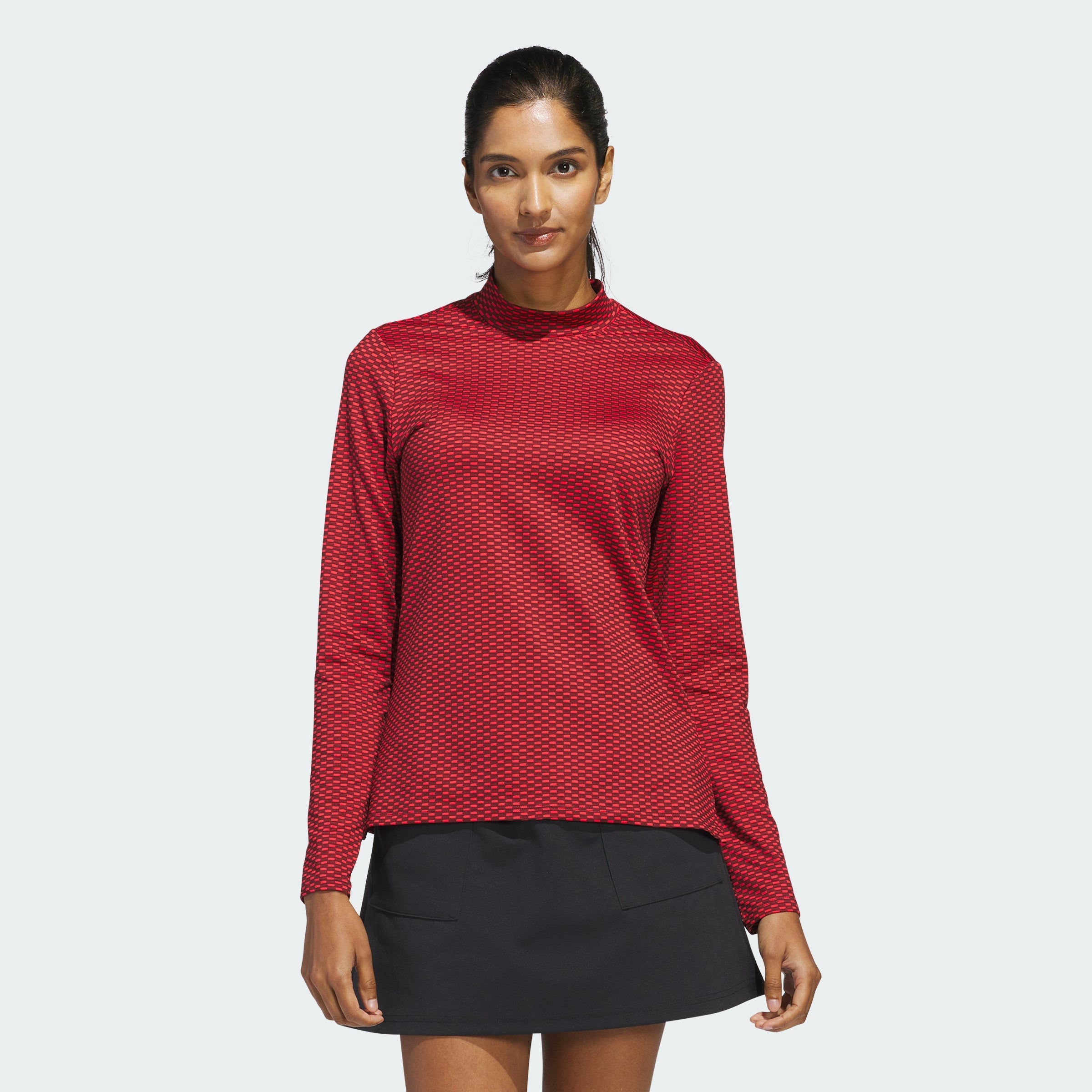 Women's adidas Beyond Two-Tone Mesh Mock Shirt