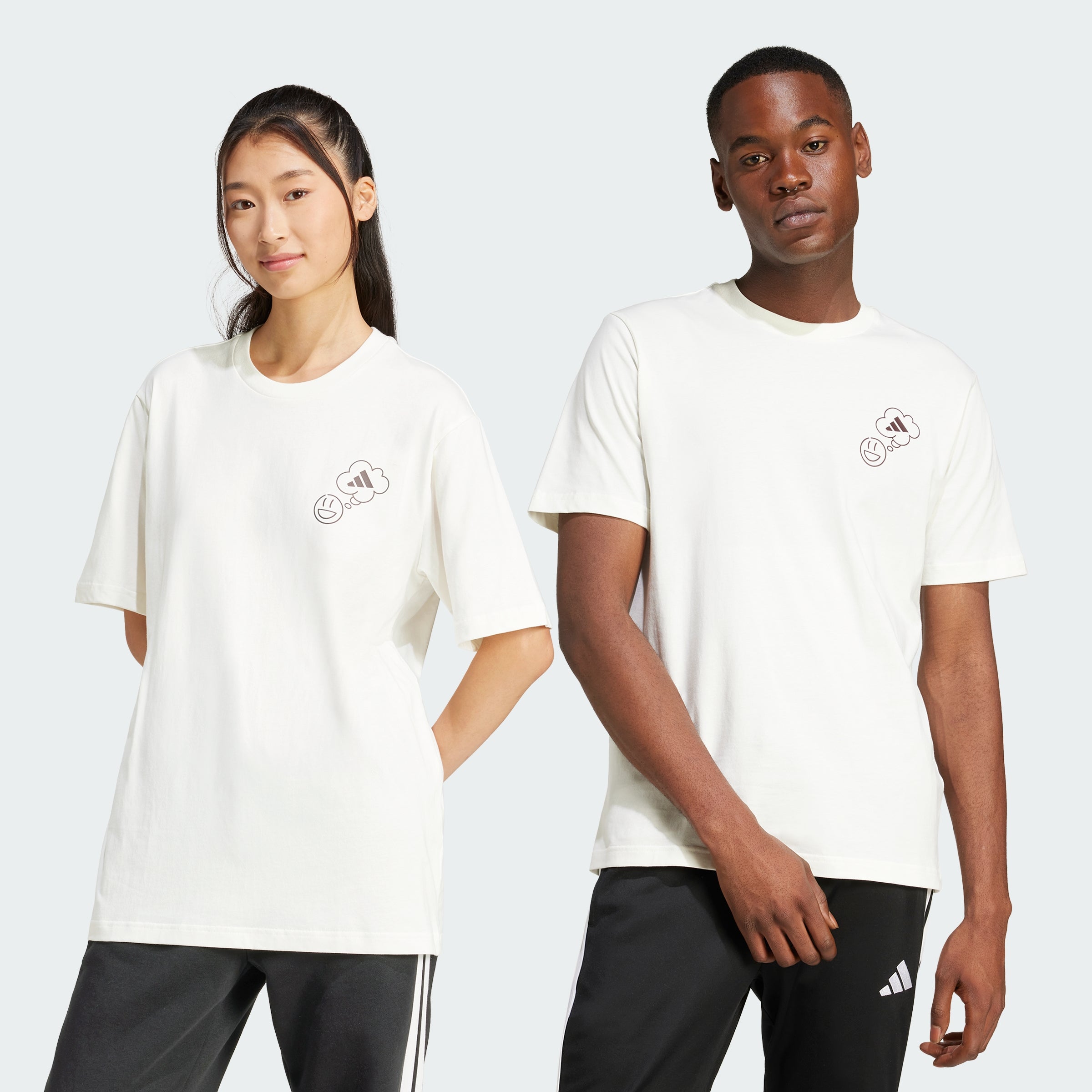 Men's adidas Lounge Verbiage Circle Graphic Tee