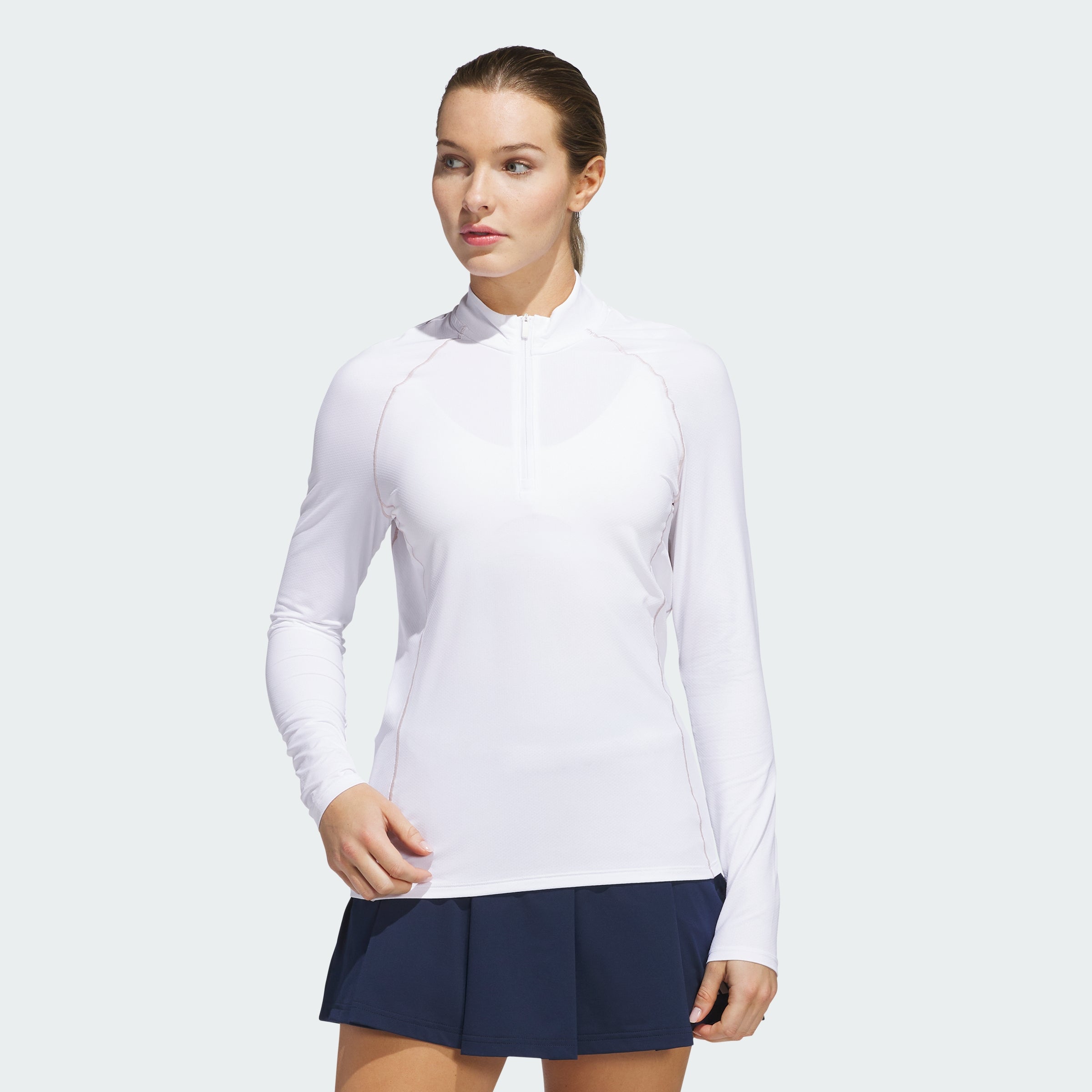 Women's adidas Ultimate365 Solid Quarter-Zip Mock Polo Shirt